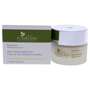 PureActive Purifying Night Cream-Mint by Villa Floriani for Unisex-1.69 oz Cream